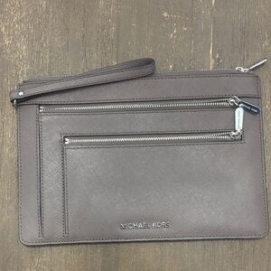 Michael Kors Taupe/Gray Wristlet